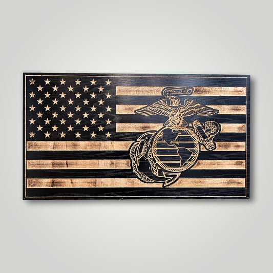 USMC Wooden Flag