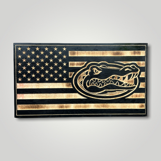 FL Gators Wooden Flag