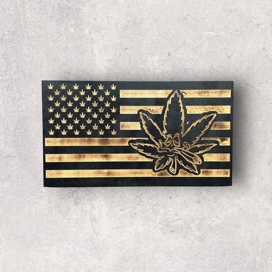 420 Wooden Flag