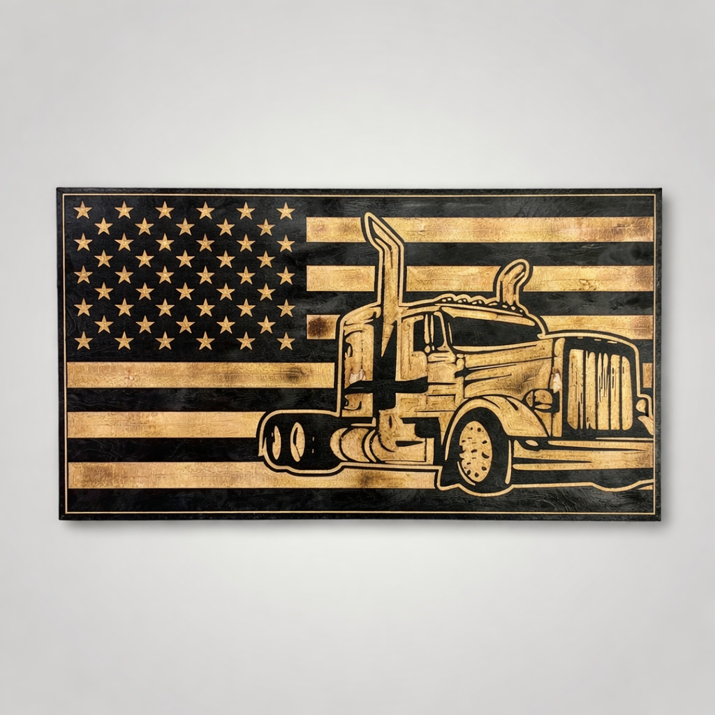 Peterbilt Wooden Flag