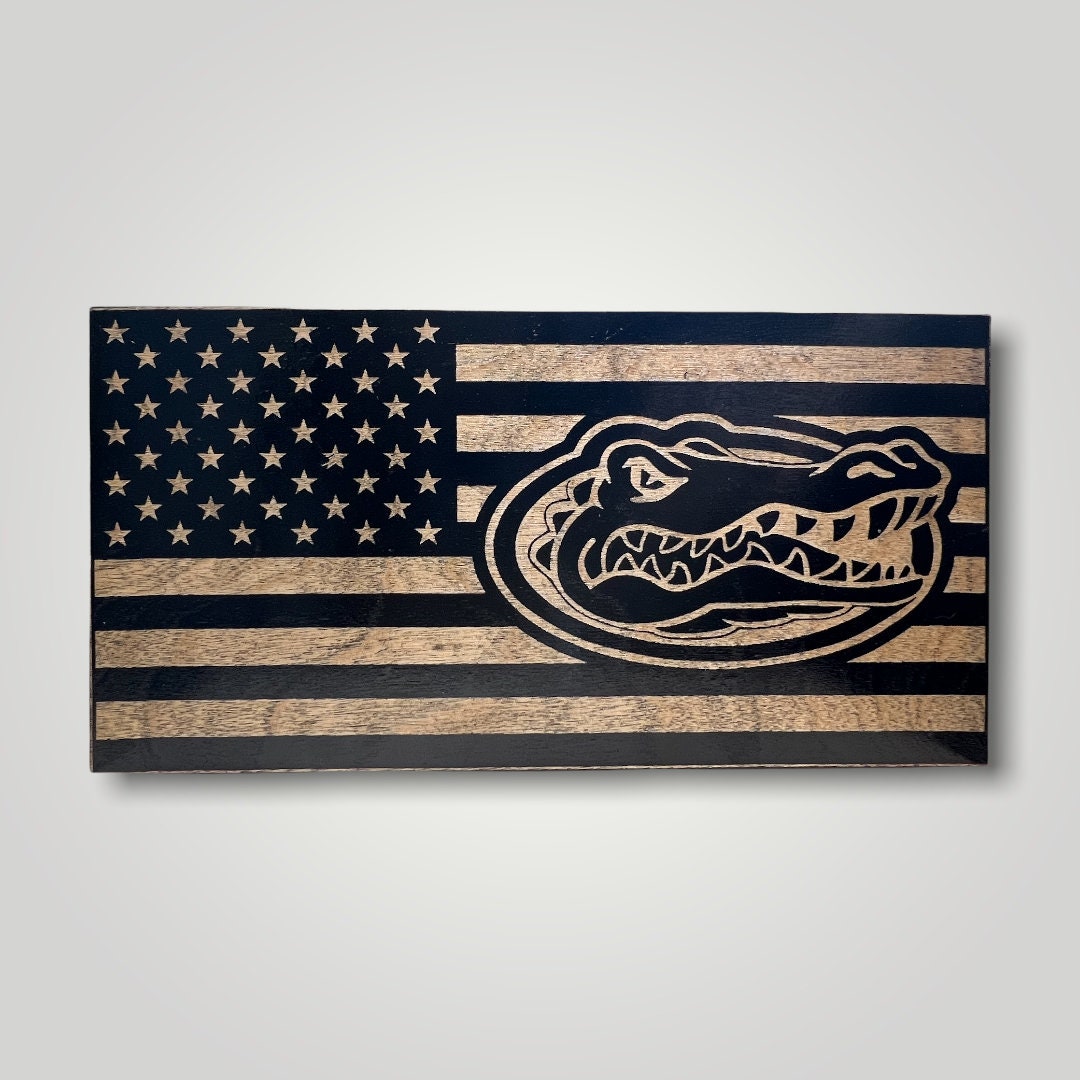 Florida Gators Wooden Desktop Flag