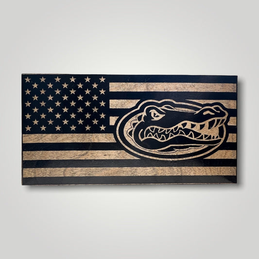 Florida Gators Wooden Desktop Flag