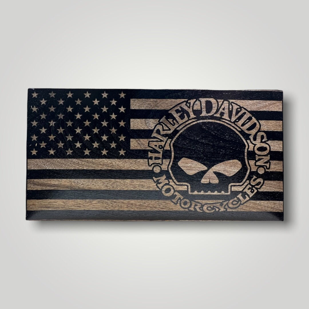 Willy G Wooden Desktop Flag