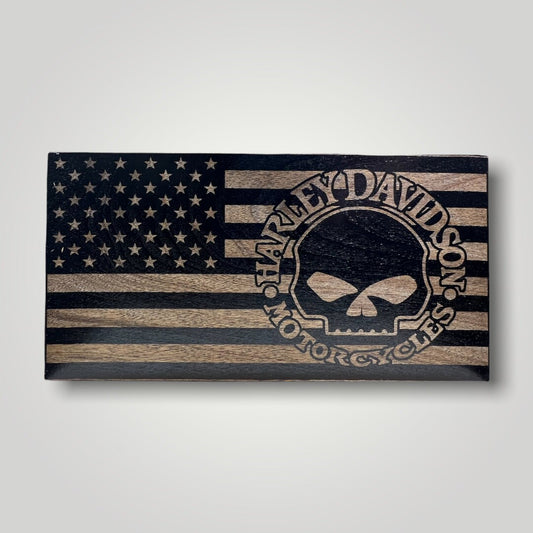 Willy G Wooden Desktop Flag
