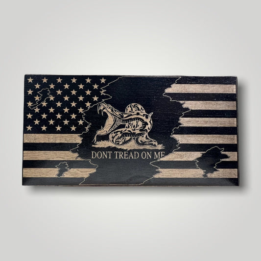 Don't Tread on Me Breakthrough Wooden Desktop Flag