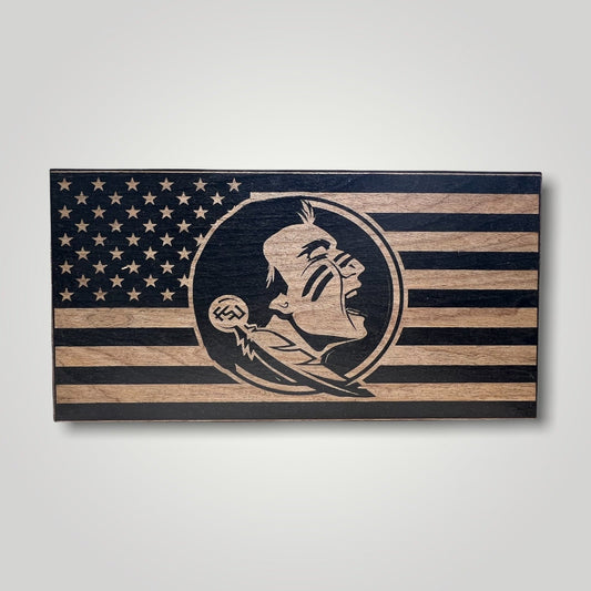 FSU Wooden Desktop Flag